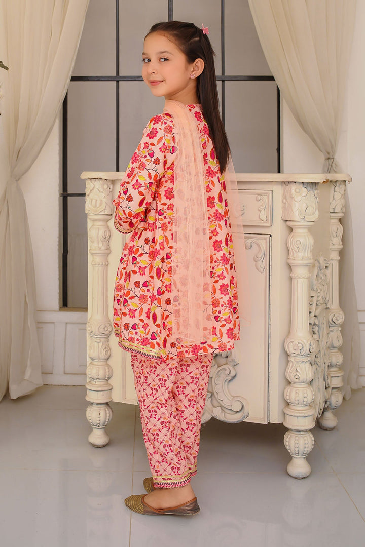 Swiss Lawn Digital Printed 3 Pc Suit - Wear Ochre