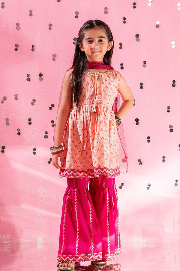 Cotton Silk Printed 3 Pc Suit