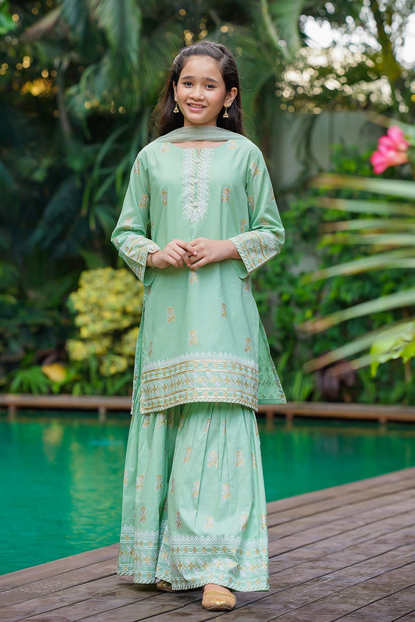 Cotton Printed 3 Pc Suit