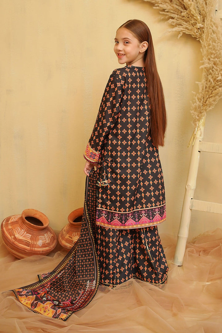 Swiss Lawn Digital Printed 3 Pc Suit - Wear Ochre